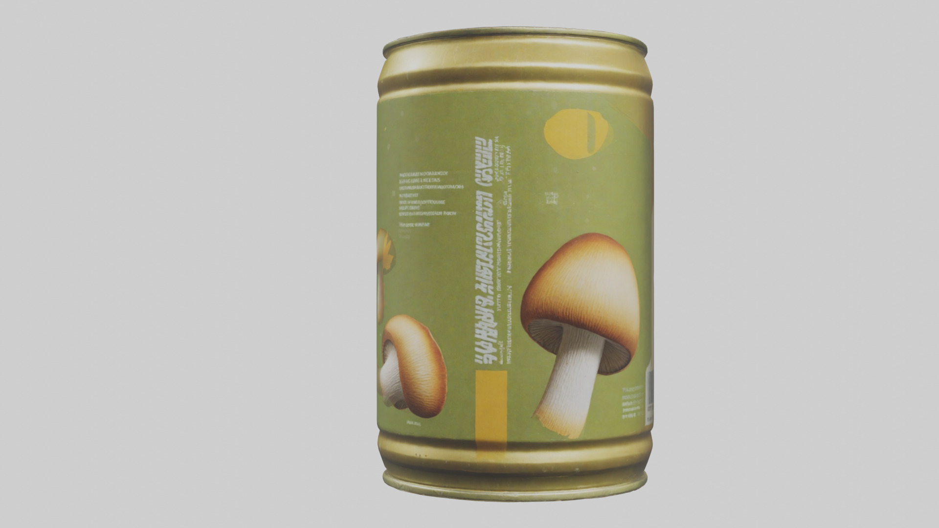 Canned Mushrooms model Low-poly 3D model_13