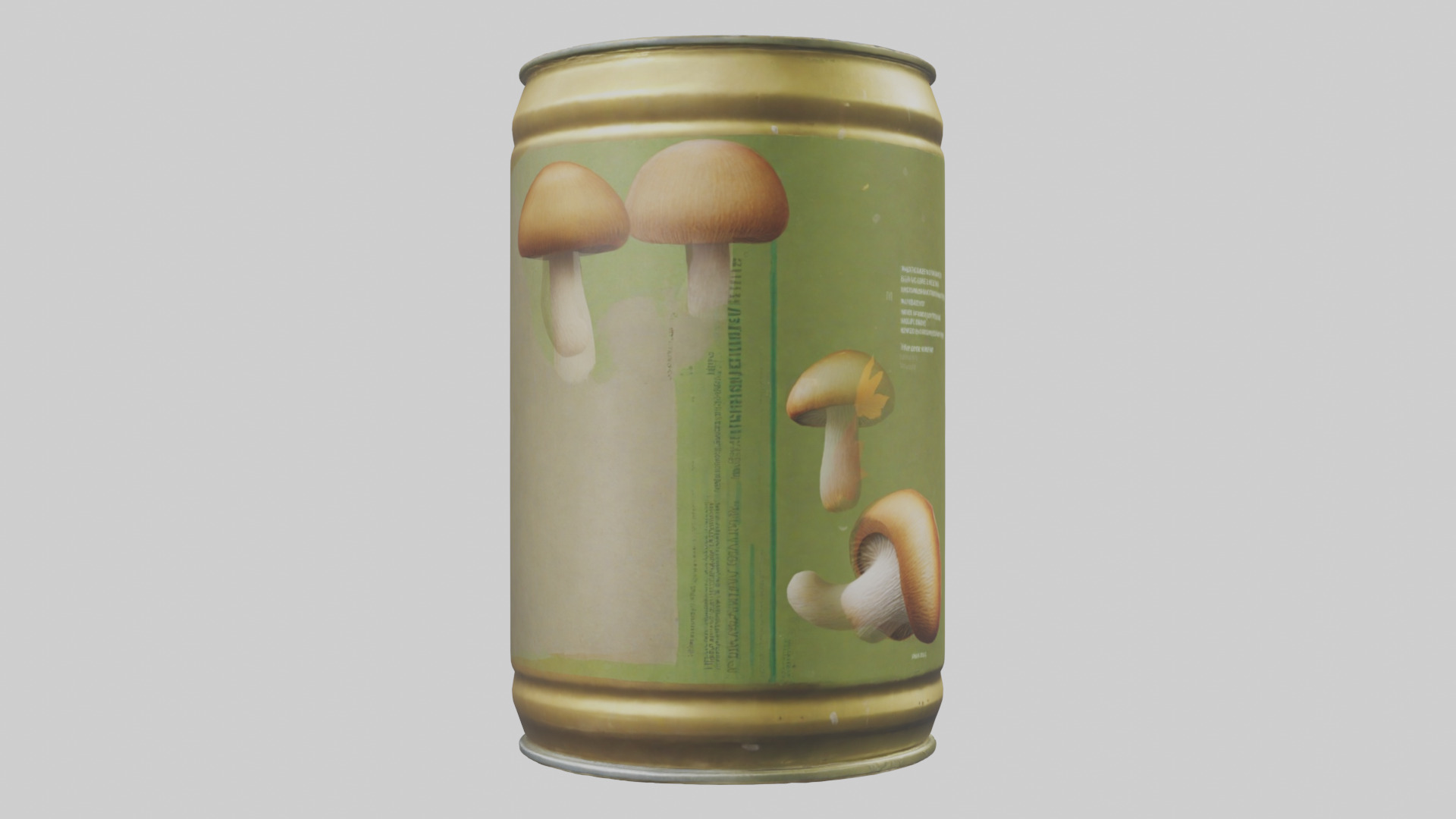Canned Mushrooms model Low-poly 3D model_23