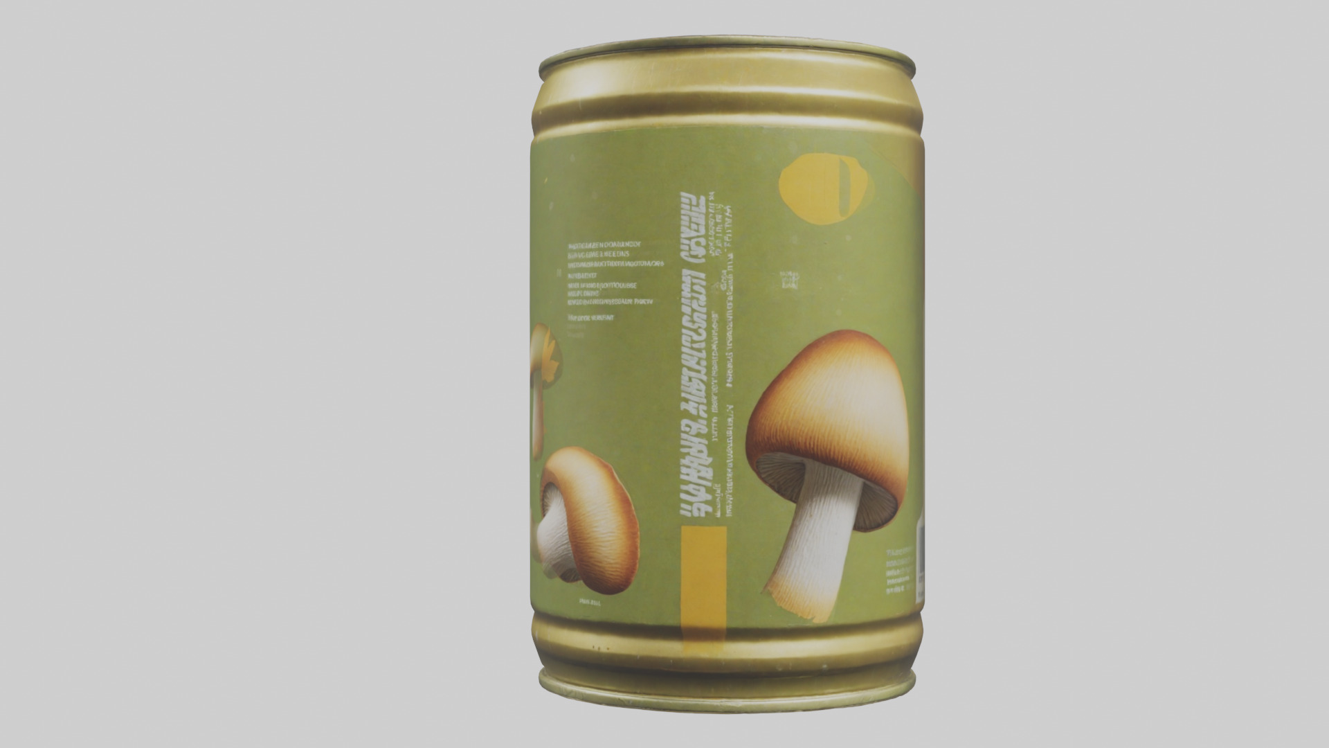 Canned Mushrooms model Low-poly 3D model_15