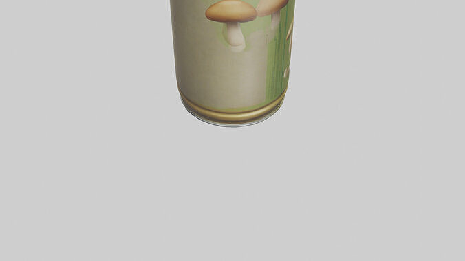Canned Mushrooms model Low-poly 3D model 5