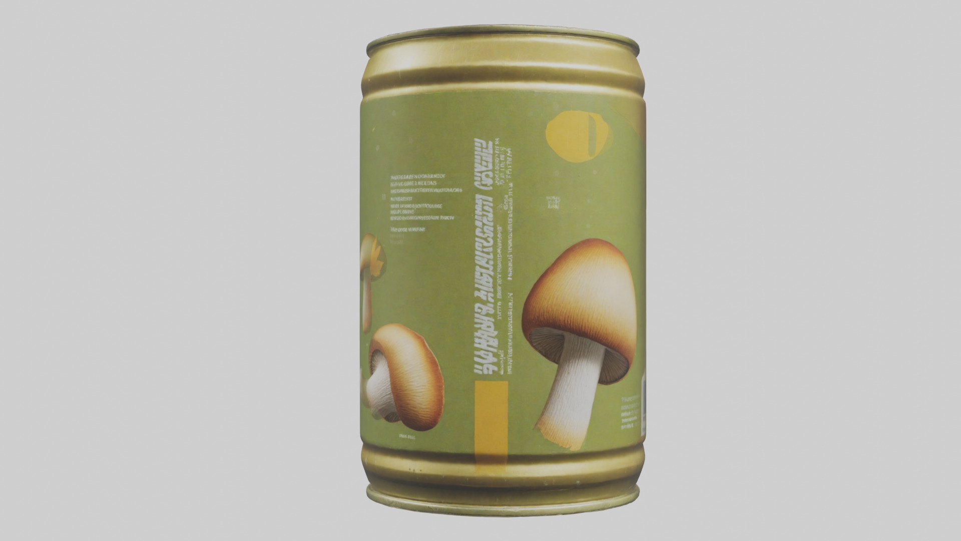Canned Mushrooms model Low-poly 3D model_12