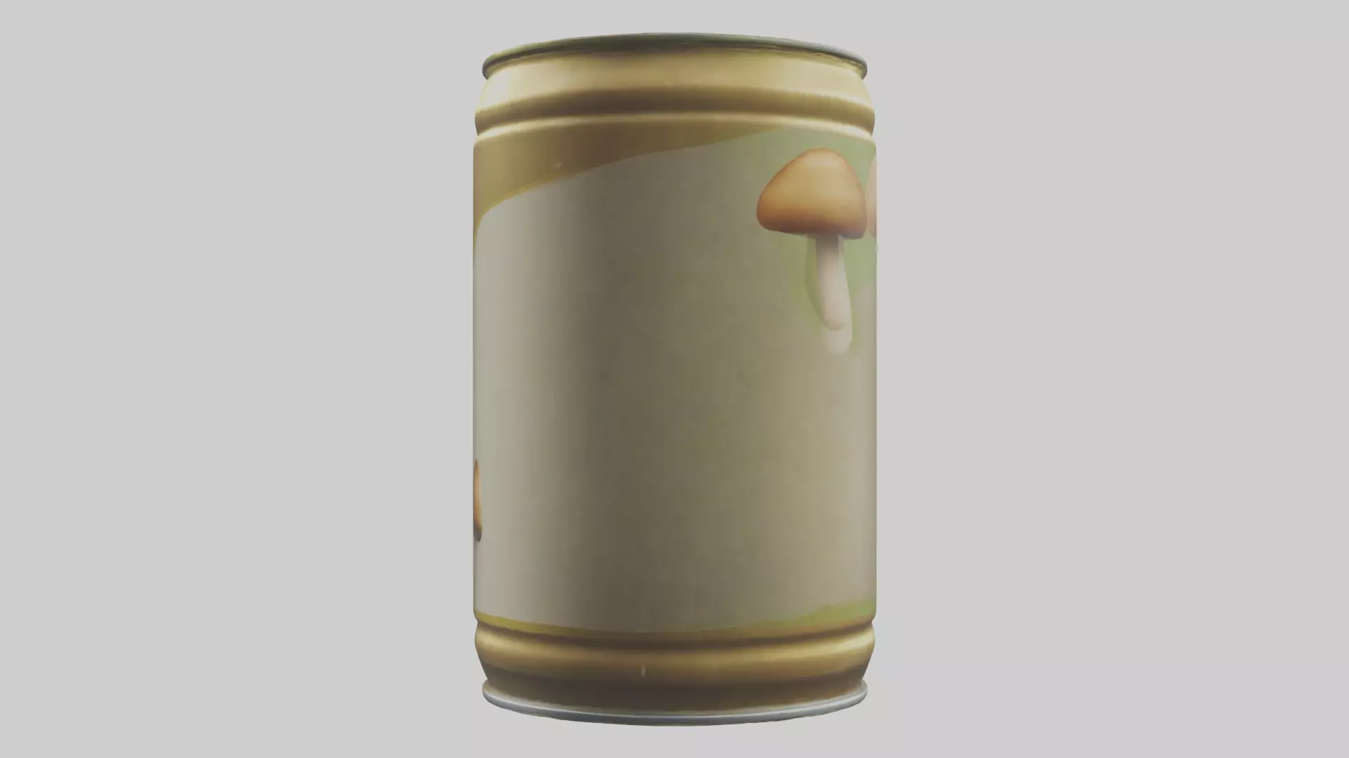 Canned Mushrooms model Low-poly 3D model_0