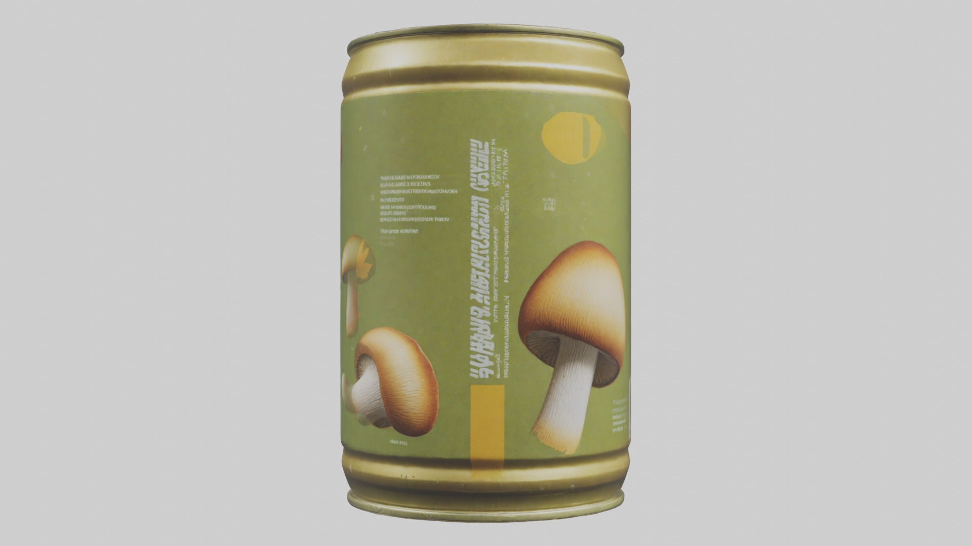 Canned Mushrooms model Low-poly 3D model_10