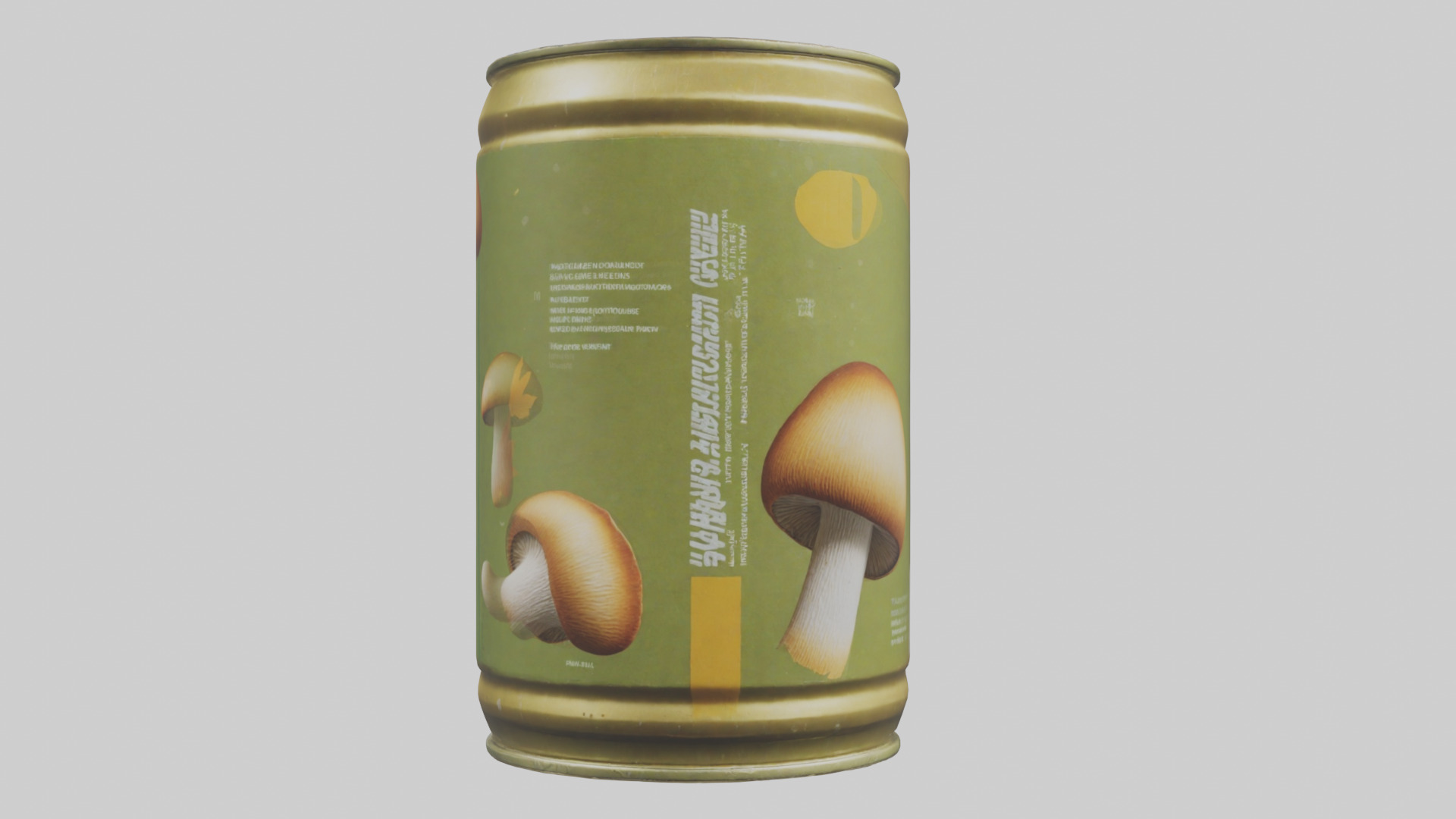 Canned Mushrooms model Low-poly 3D model_17