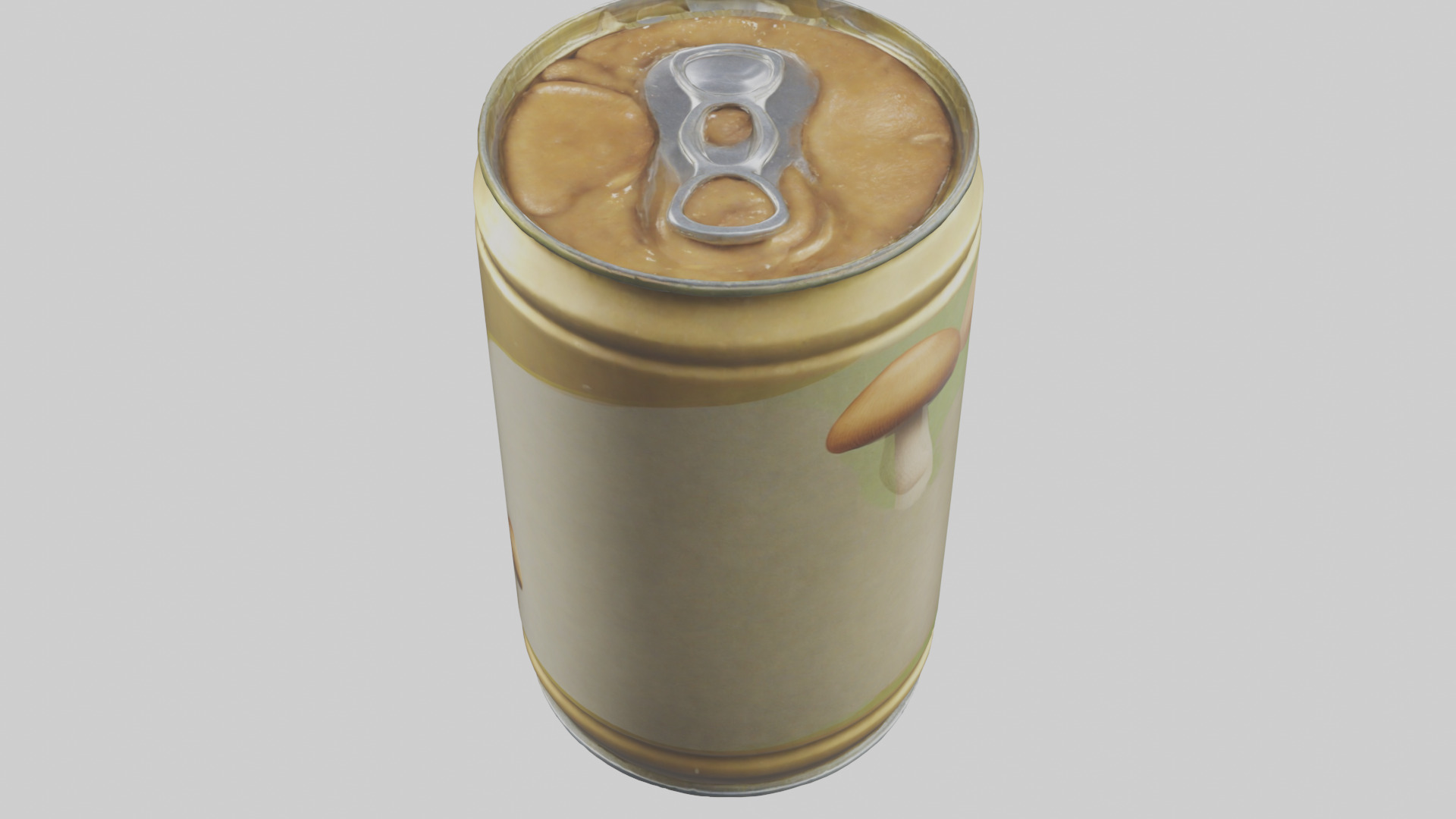 Canned Mushrooms model Low-poly 3D model_25