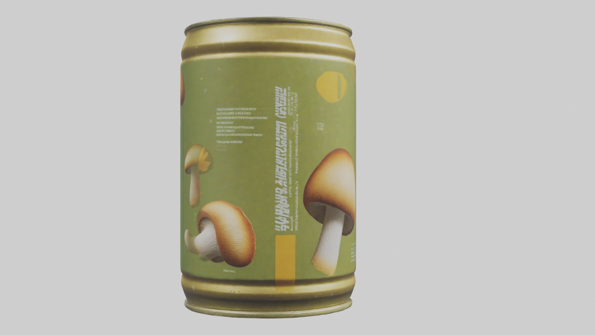 Canned Mushrooms model Low-poly 3D model_18