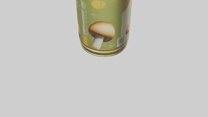 Canned Mushrooms model Low-poly 3D model 6