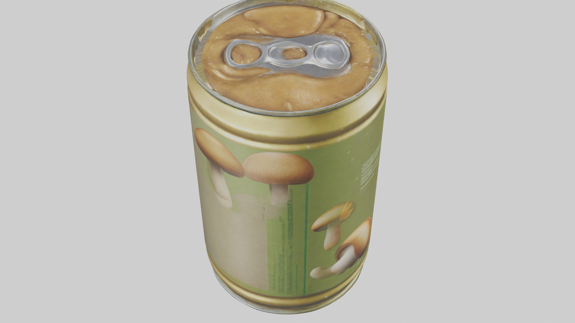 Canned Mushrooms model Low-poly 3D model_28