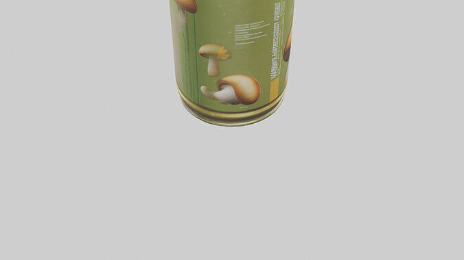 Canned Mushrooms model Low-poly 3D model 7