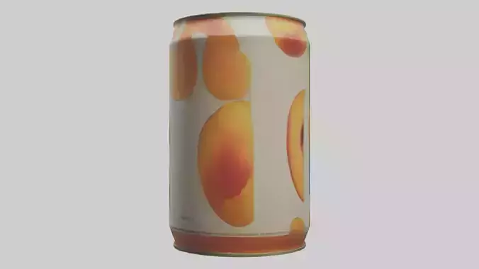 Canned Peaches model Low-poly 3D model