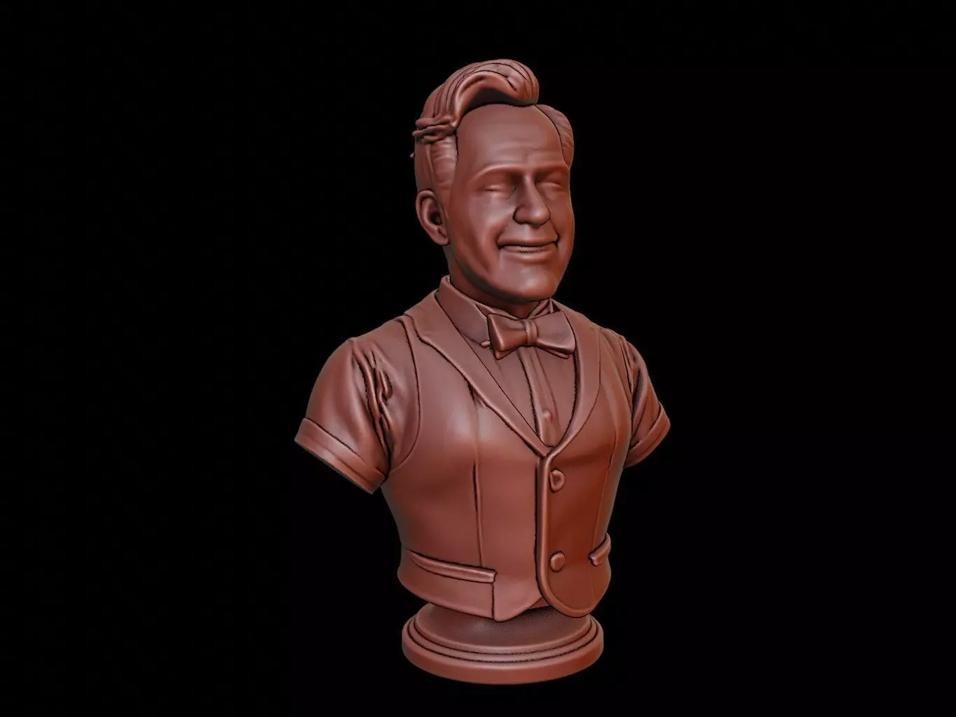 Waiter Bust 3D print model