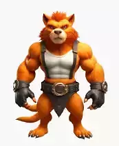 Anthropomorphic lion  3D model