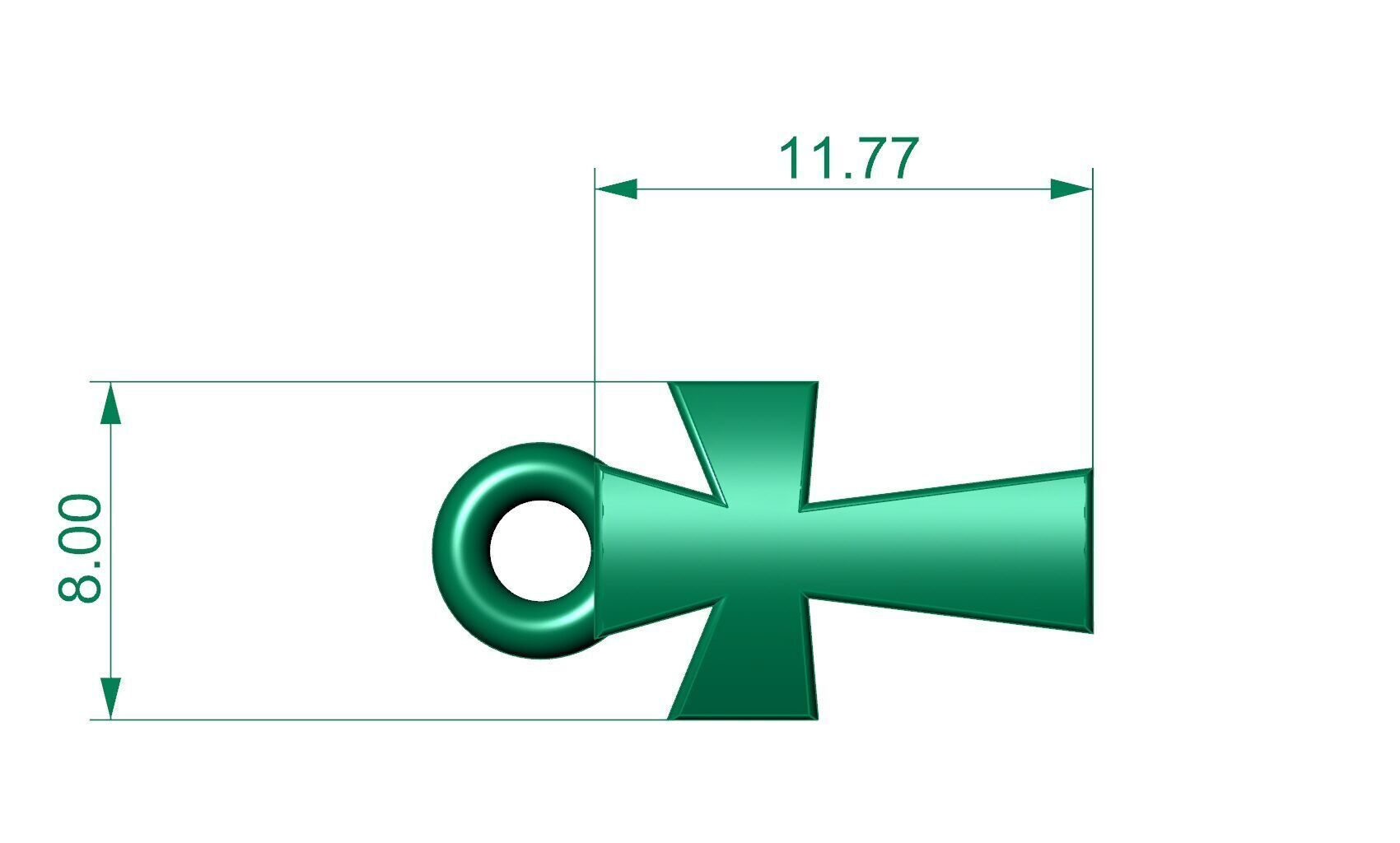 8 mm Top Selling Jesus Cross 3D Ready to Print Bracelet 3D print model_4