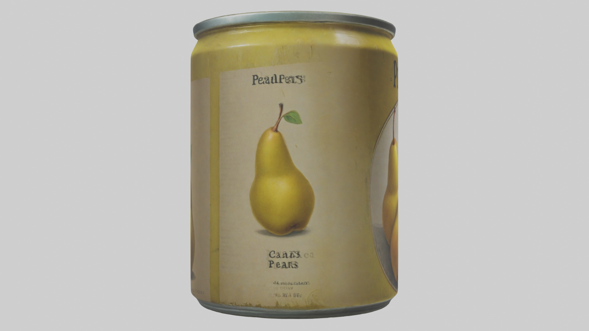 Canned Pears model Low-poly 3D model_23