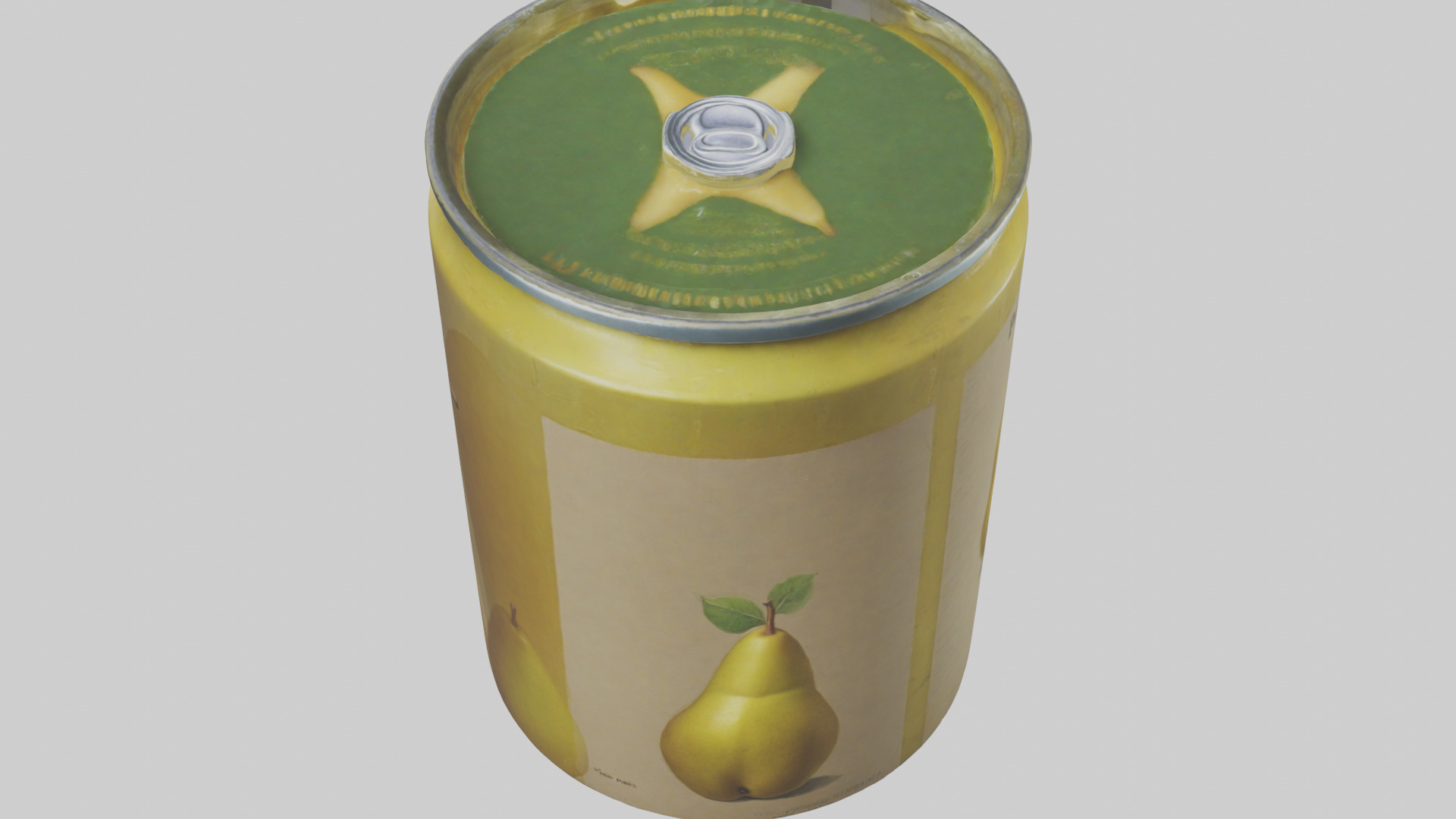 Canned Pears model Low-poly 3D model_25