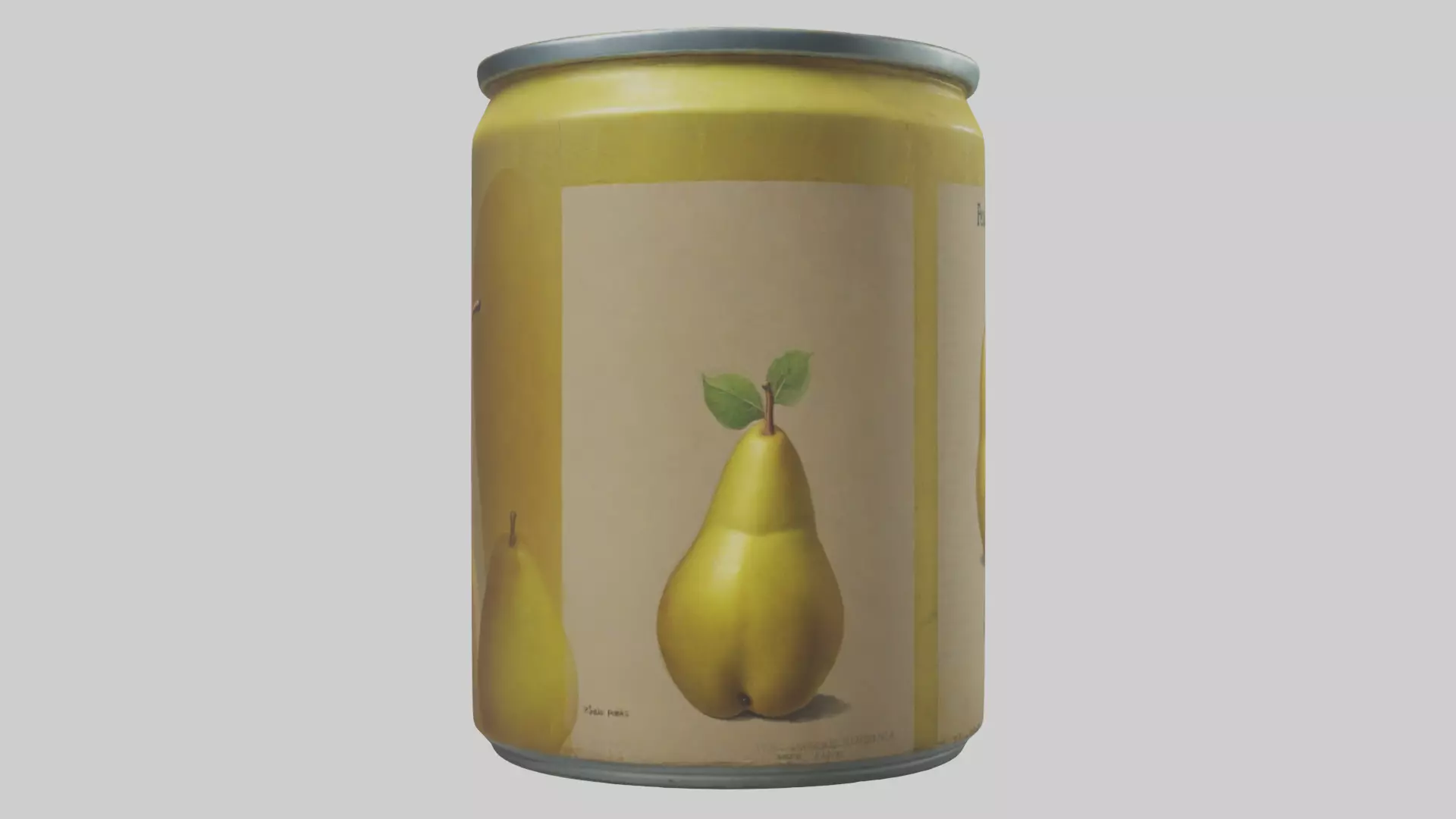 Canned Pears model Low-poly 3D model_0