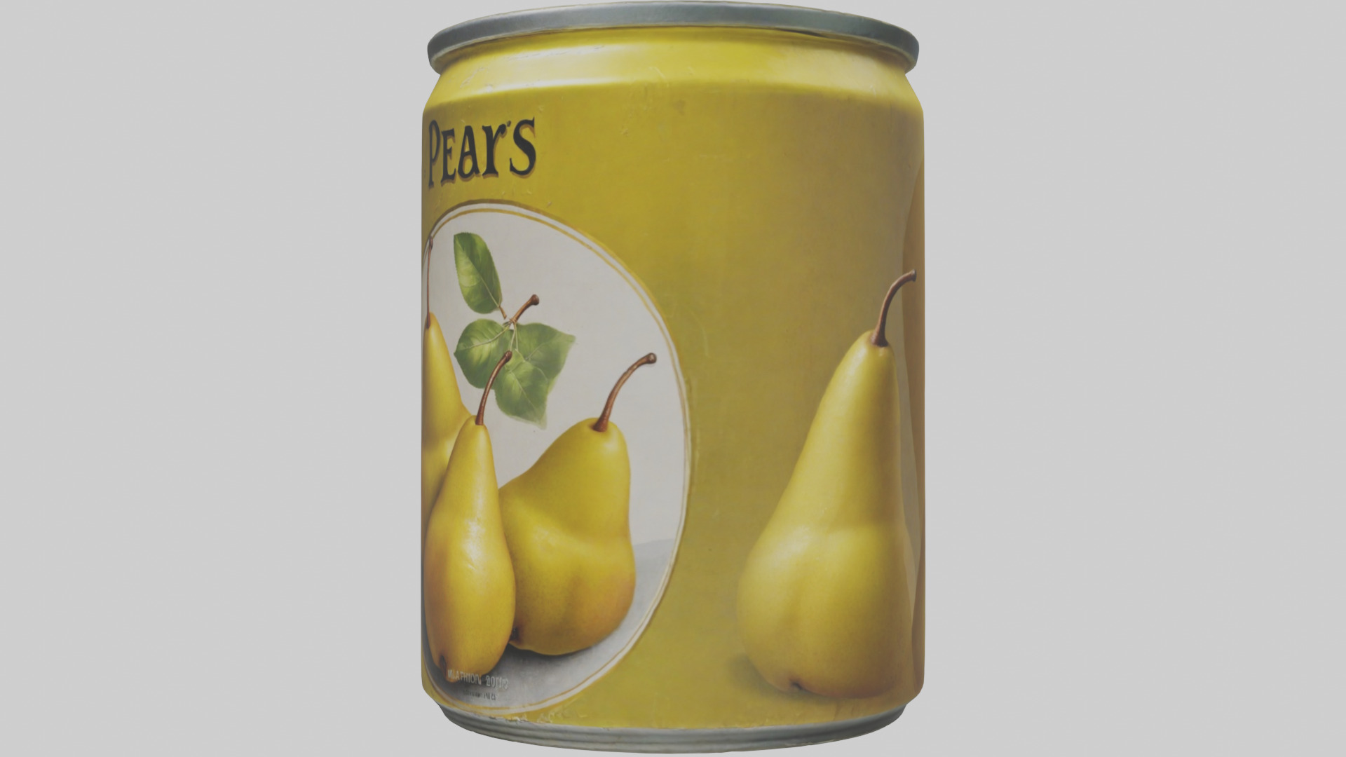 Canned Pears model Low-poly 3D model_11