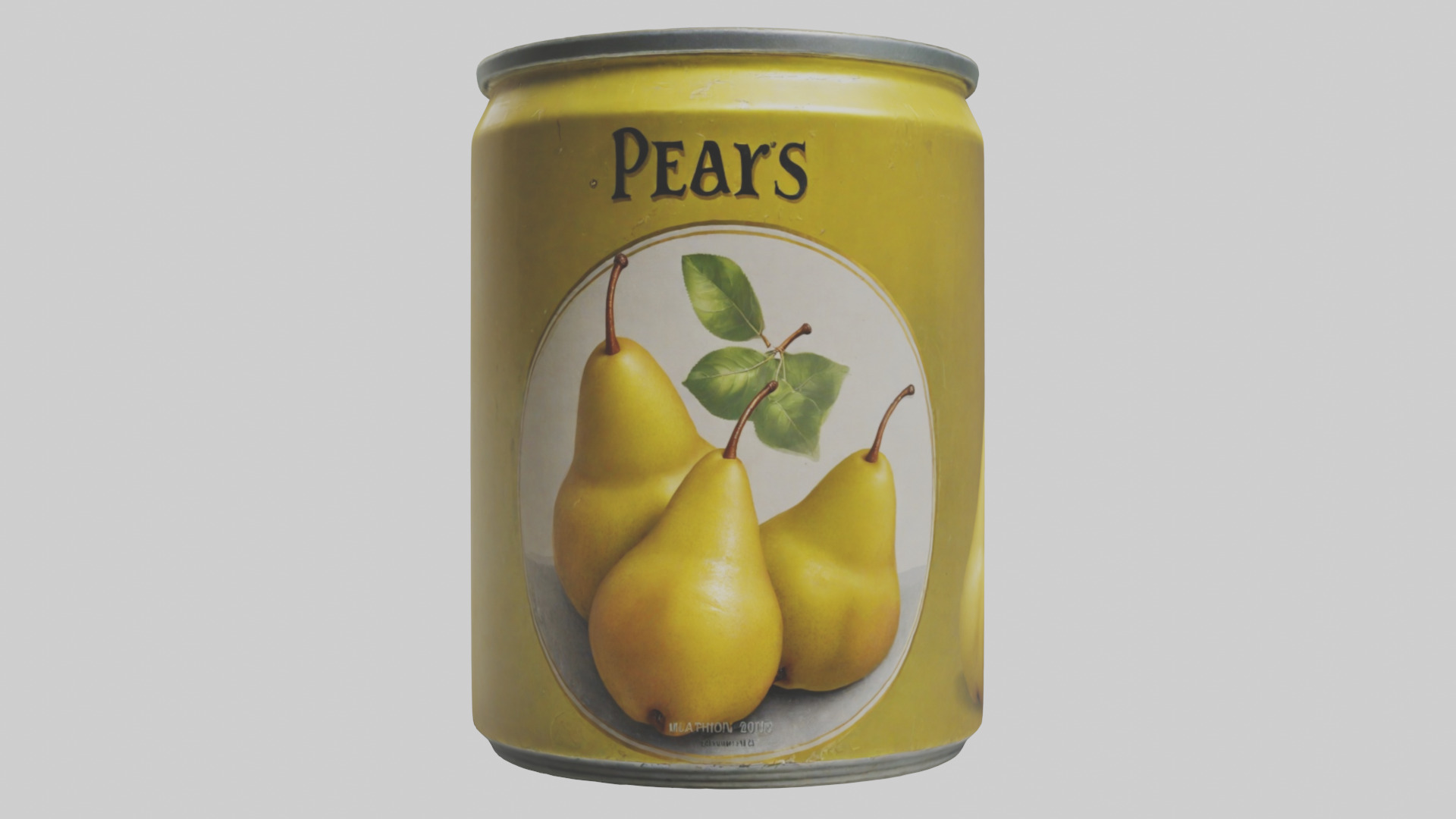 Canned Pears model Low-poly 3D model_9