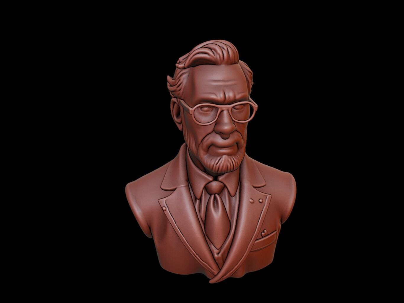 Writer Bust 3D print model_1