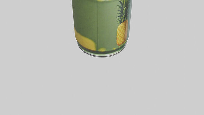 Canned Pineapple model Low-poly 3D model 5