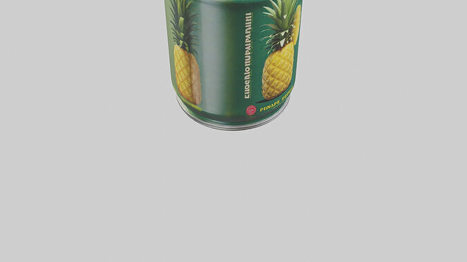 Canned Pineapple model Low-poly 3D model 7
