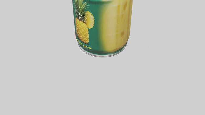 Canned Pineapple model Low-poly 3D model 6