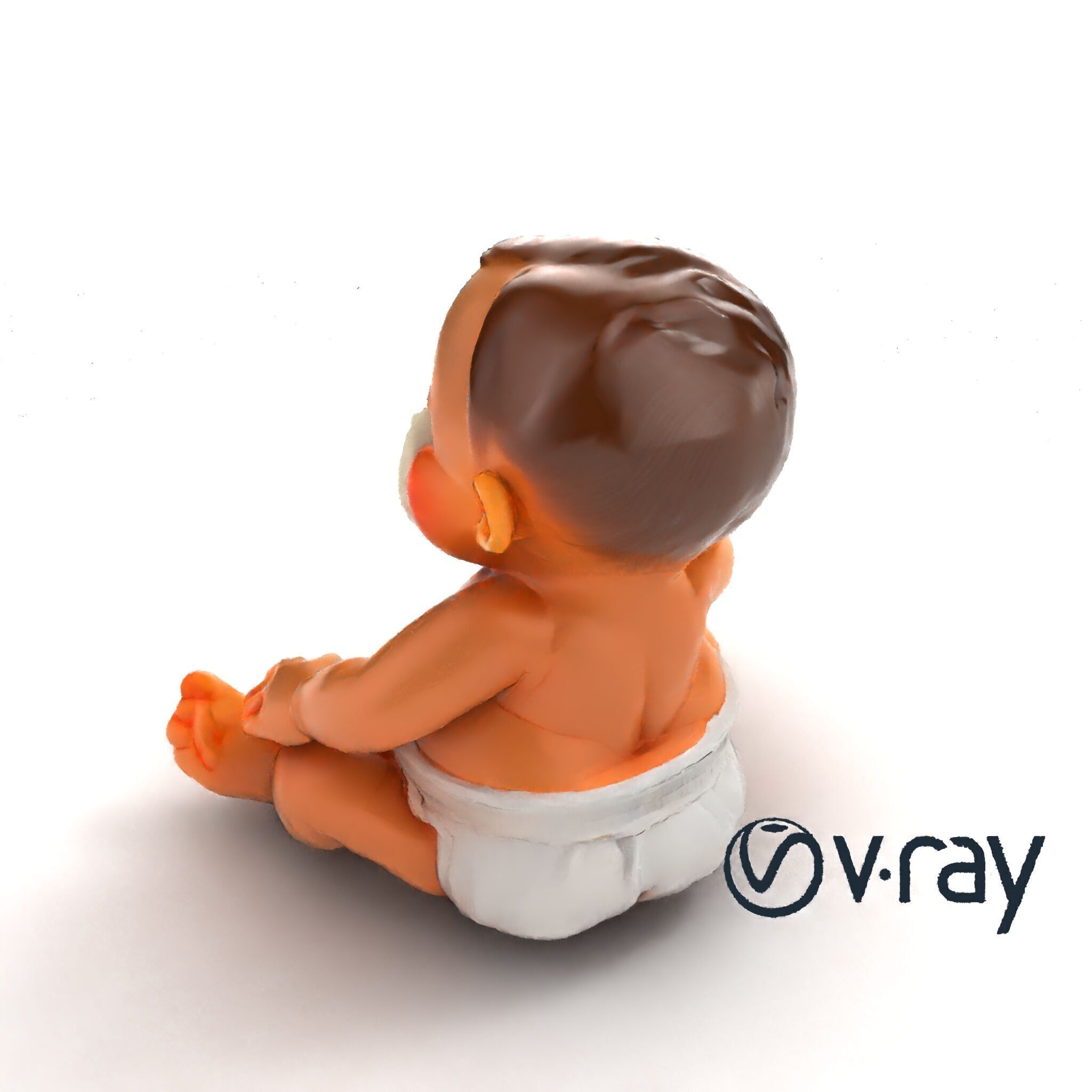 Chubby Baby Brother Character model pack Low-poly 3D model_9