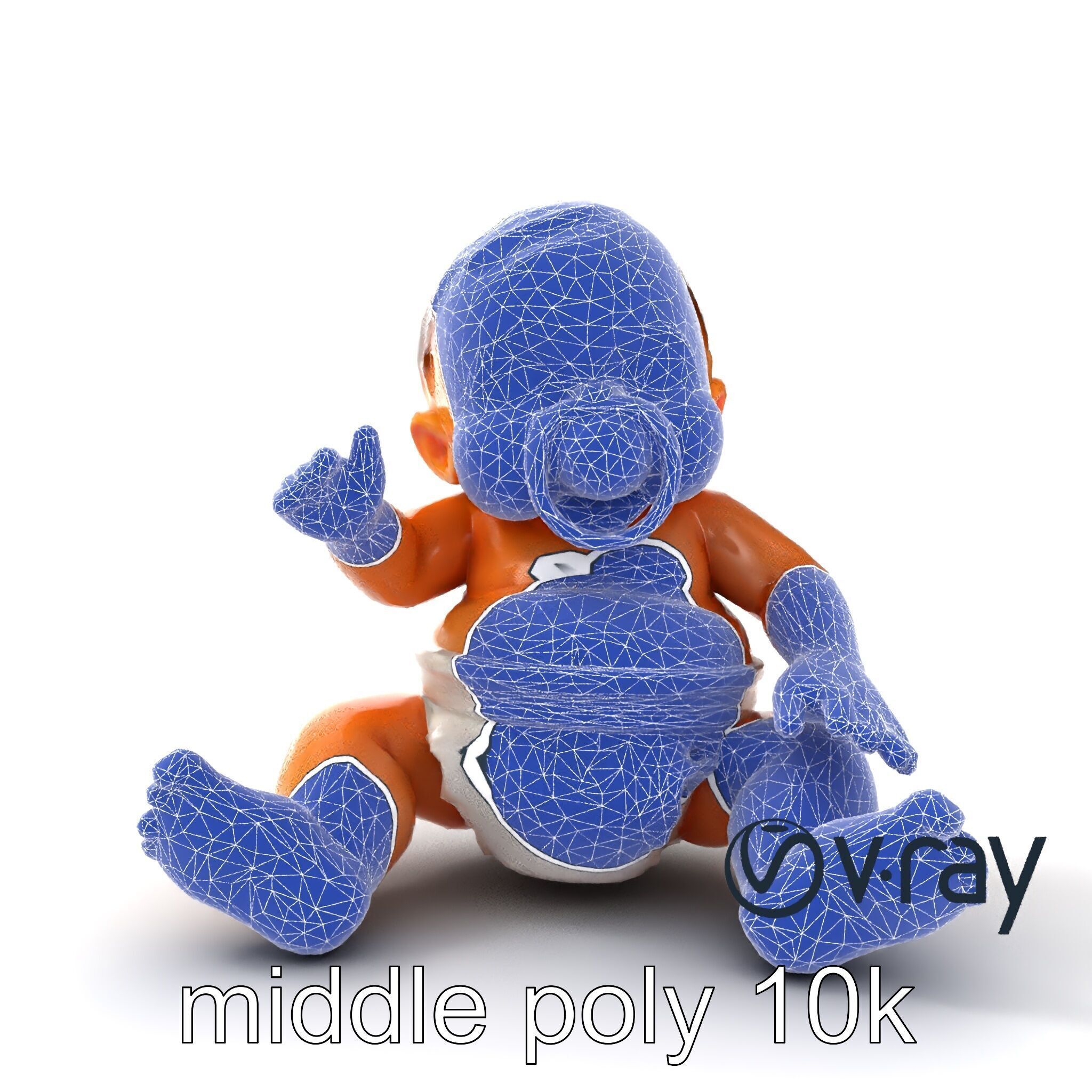 Chubby Baby Brother Character model pack Low-poly 3D model_24