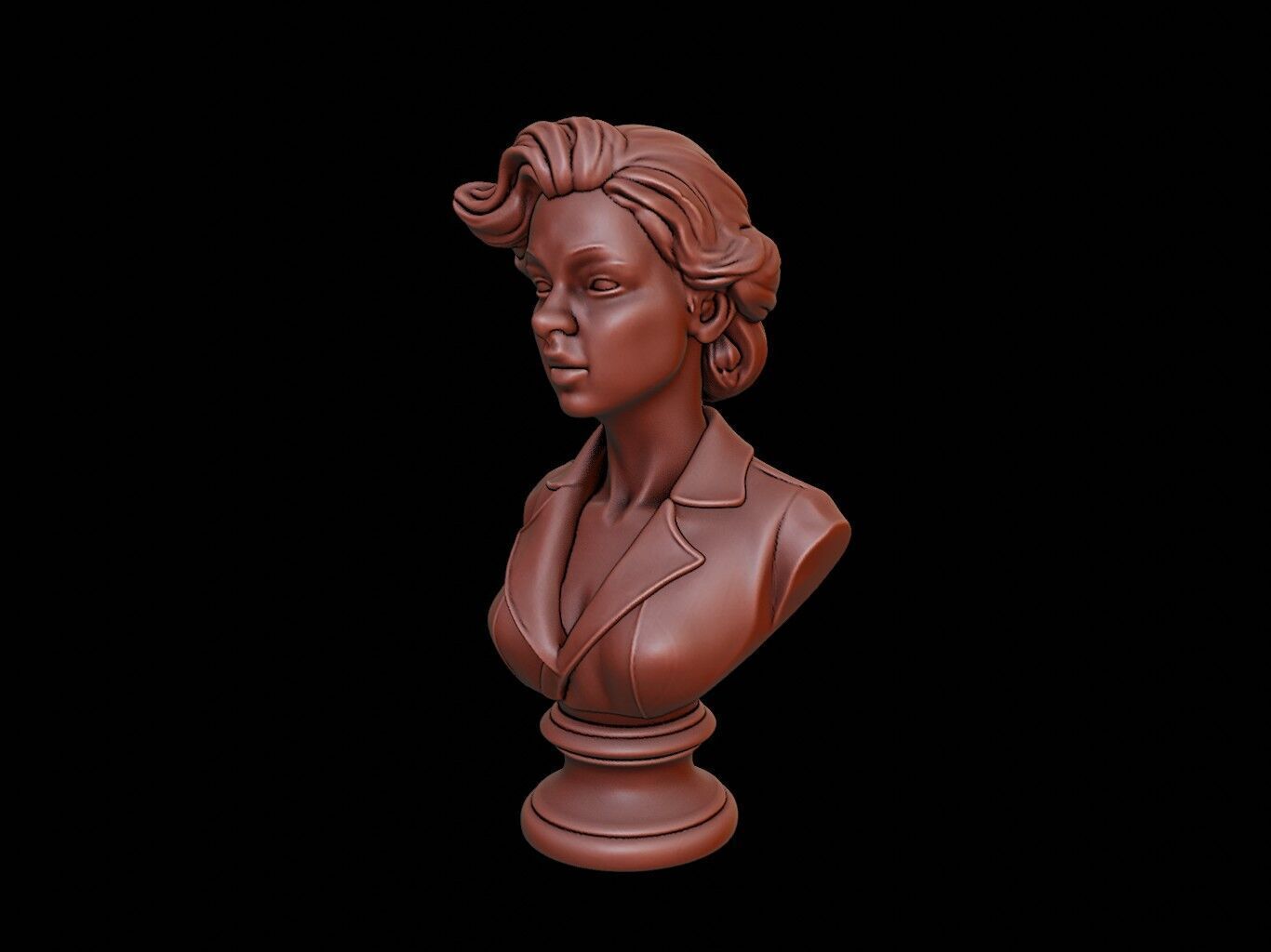 minister Bust 3D print model_2