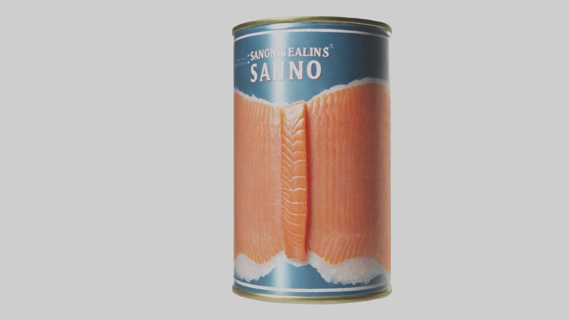 Canned Salmon model Low-poly 3D model_13