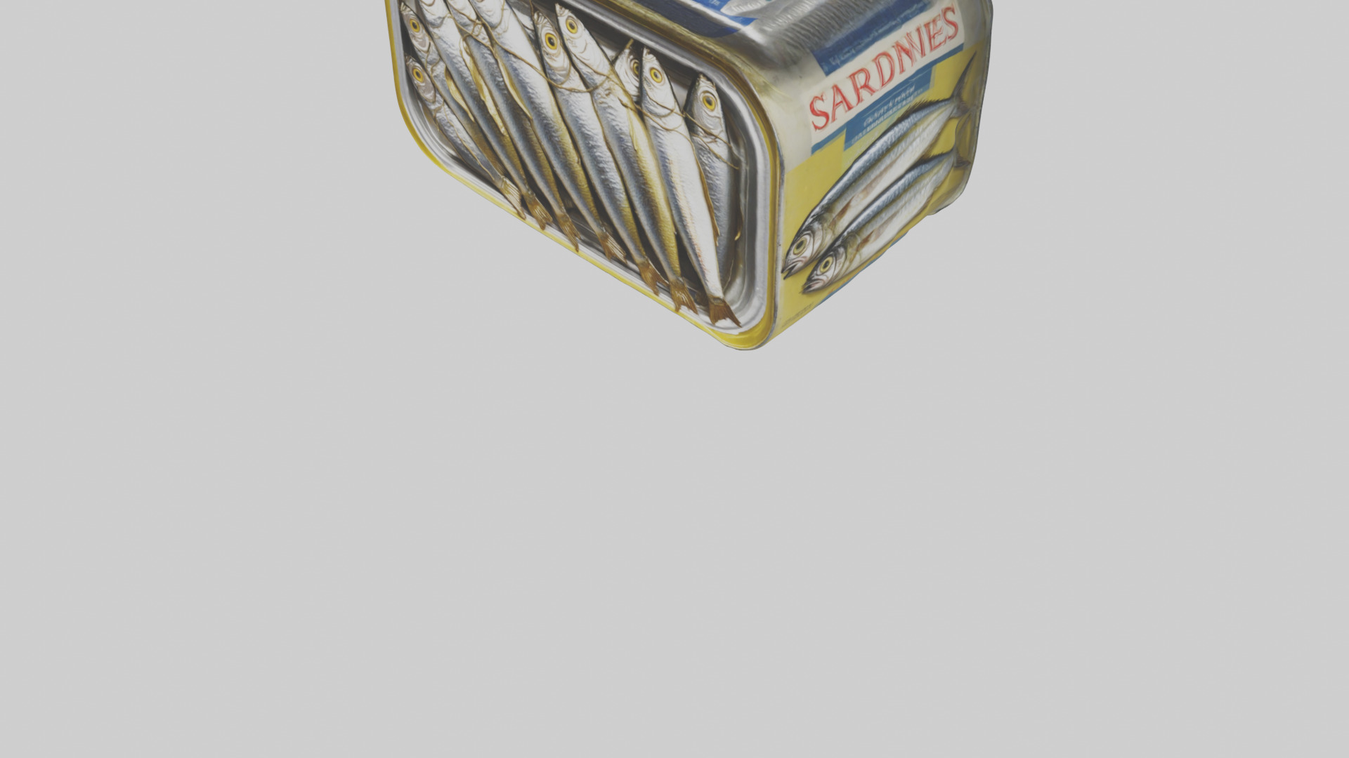 Canned Salmon model Low-poly 3D model_34