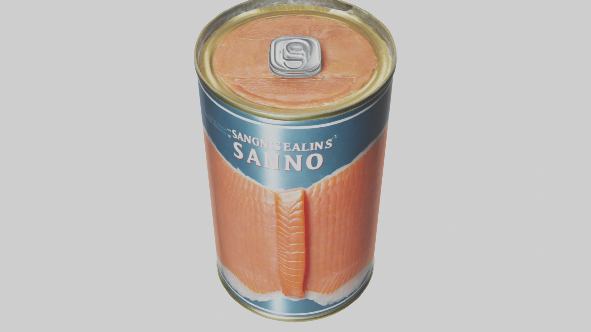 Canned Salmon model Low-poly 3D model_26