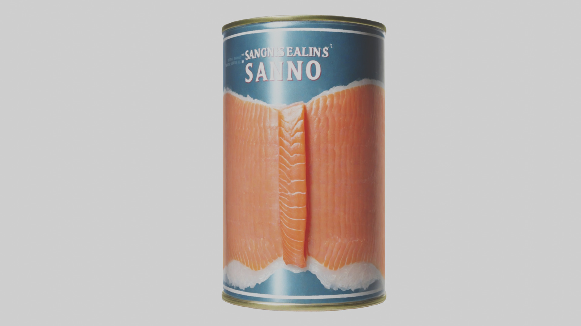 Canned Salmon model Low-poly 3D model_12