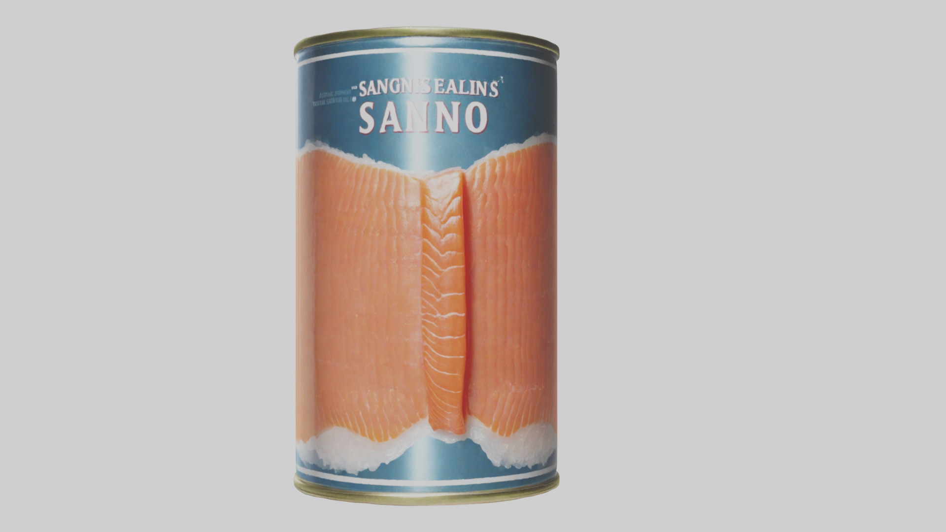 Canned Salmon model Low-poly 3D model_18