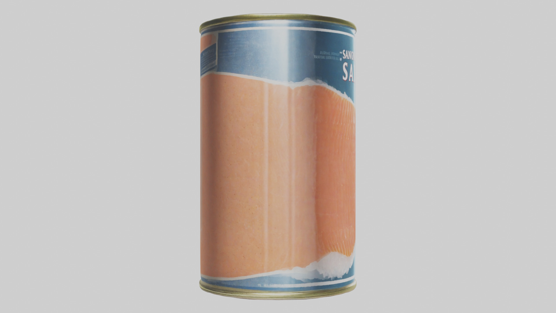 Canned Salmon model Low-poly 3D model_23