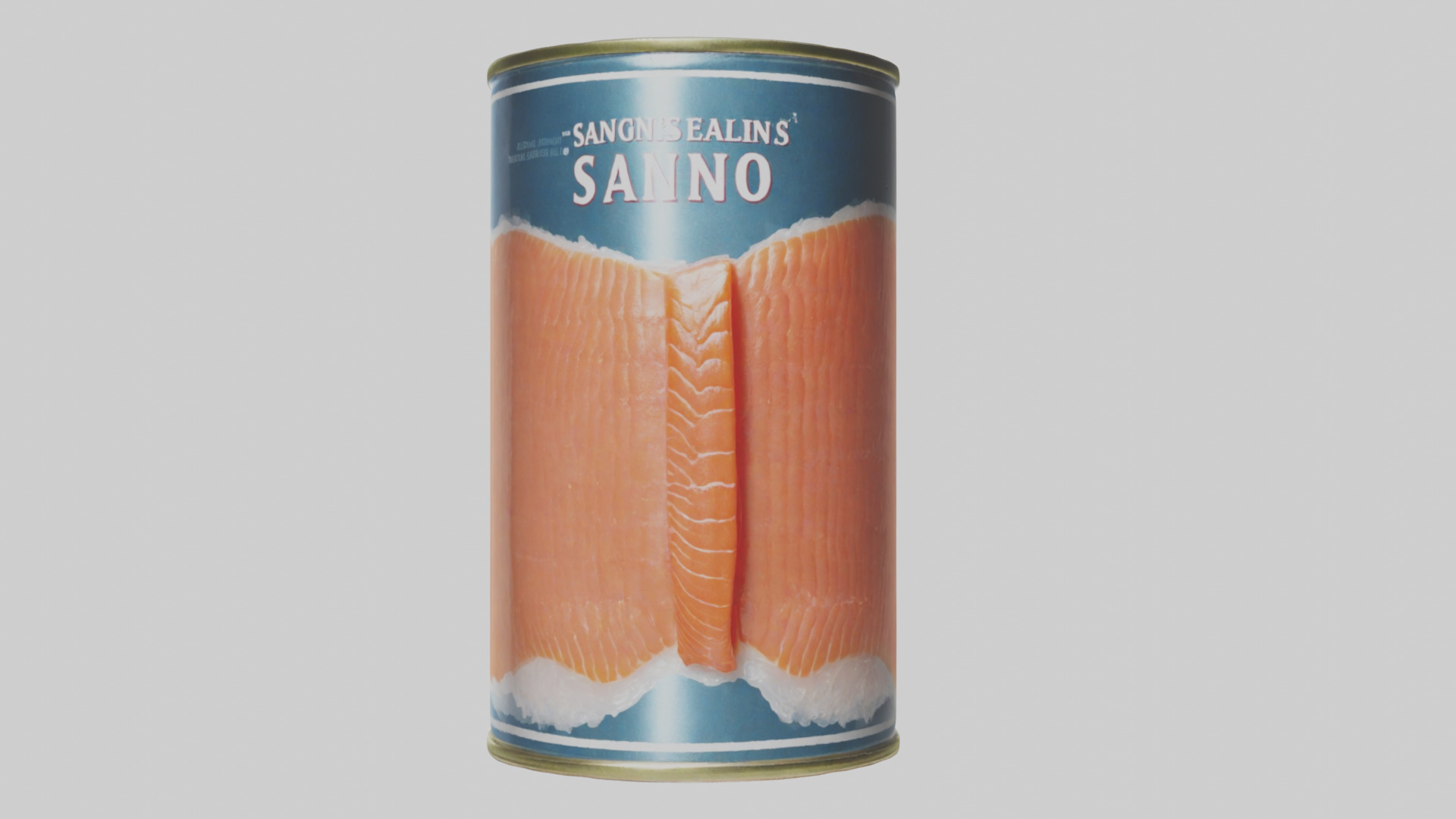 Canned Salmon model Low-poly 3D model_17