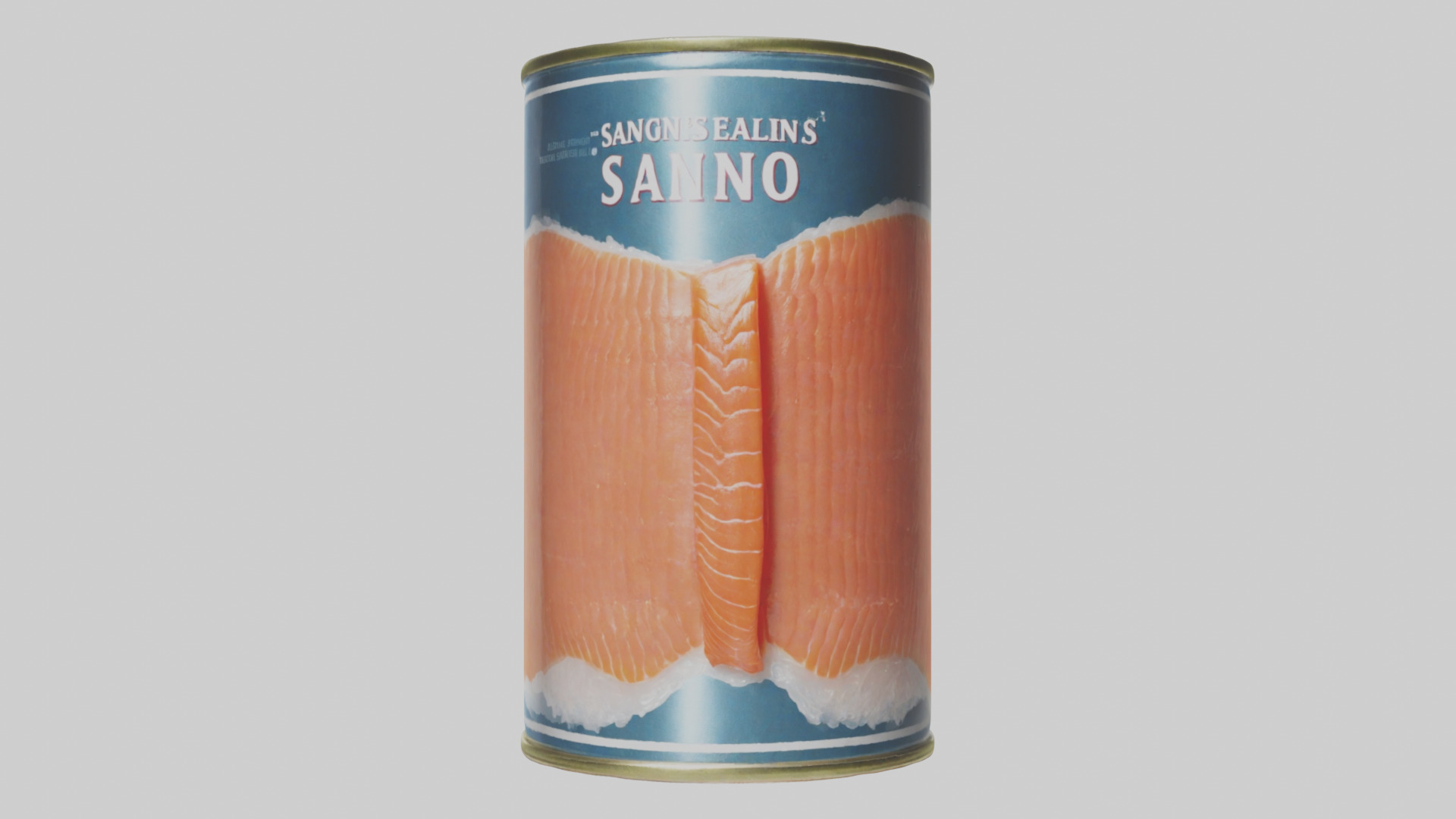 Canned Salmon model Low-poly 3D model_19