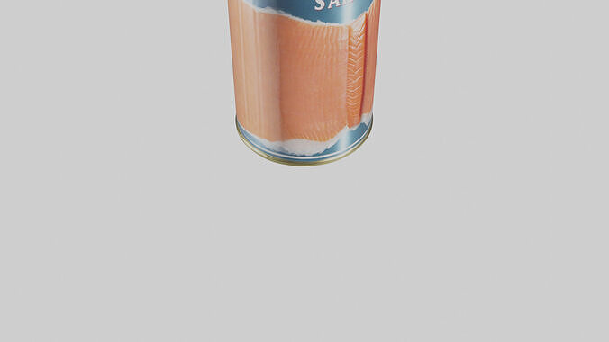 Canned Salmon model Low-poly 3D model 7