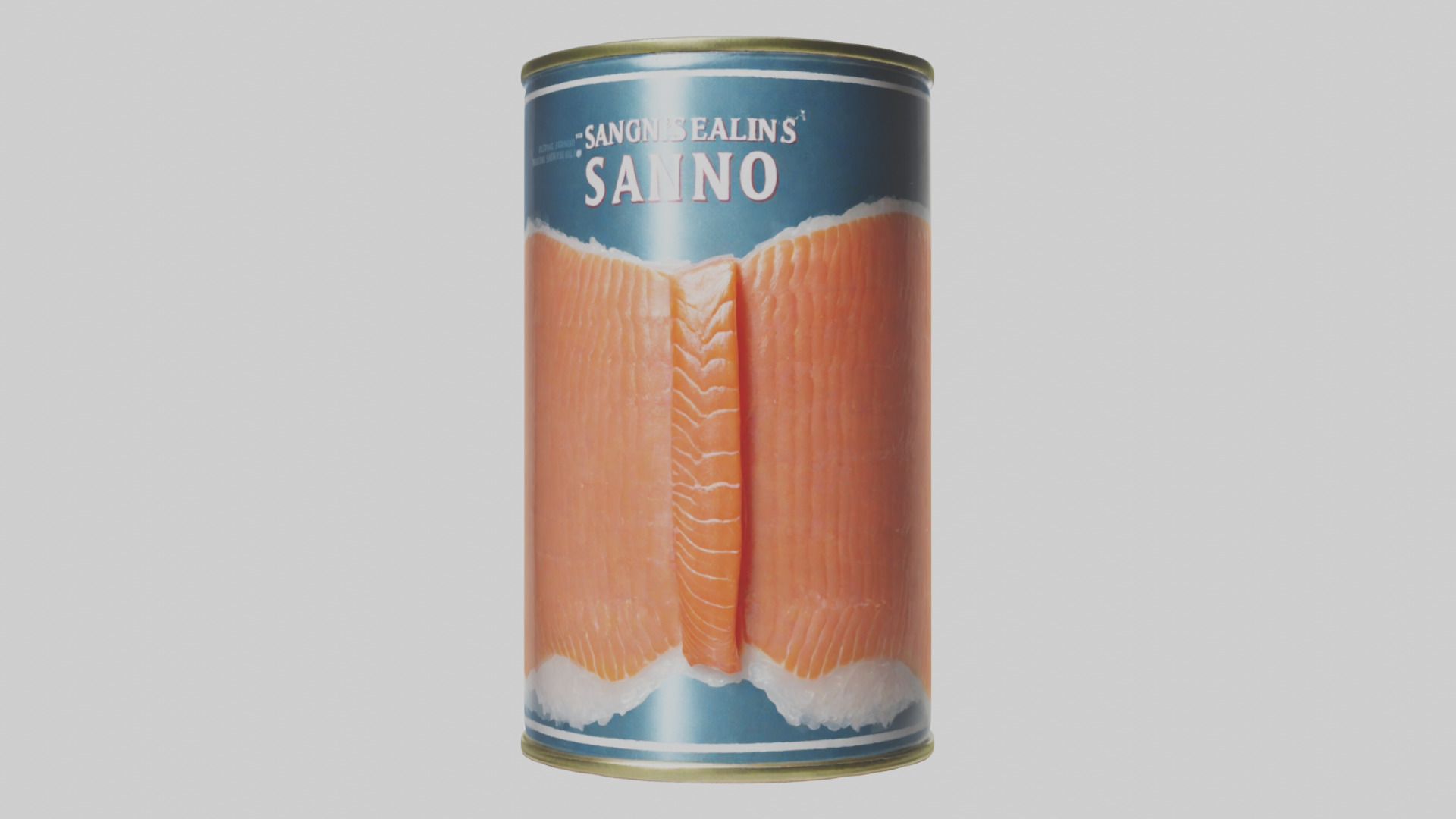 Canned Salmon model Low-poly 3D model_14