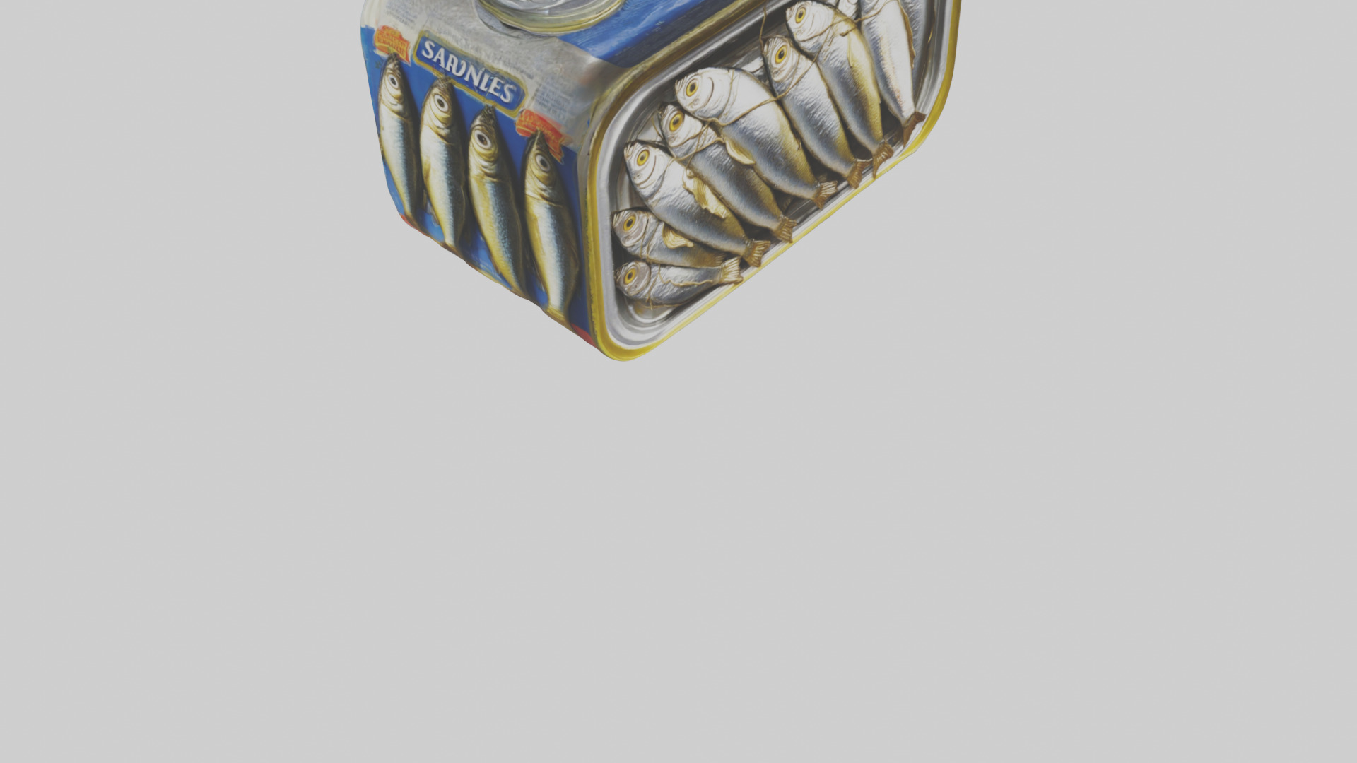 Canned Salmon model Low-poly 3D model_35