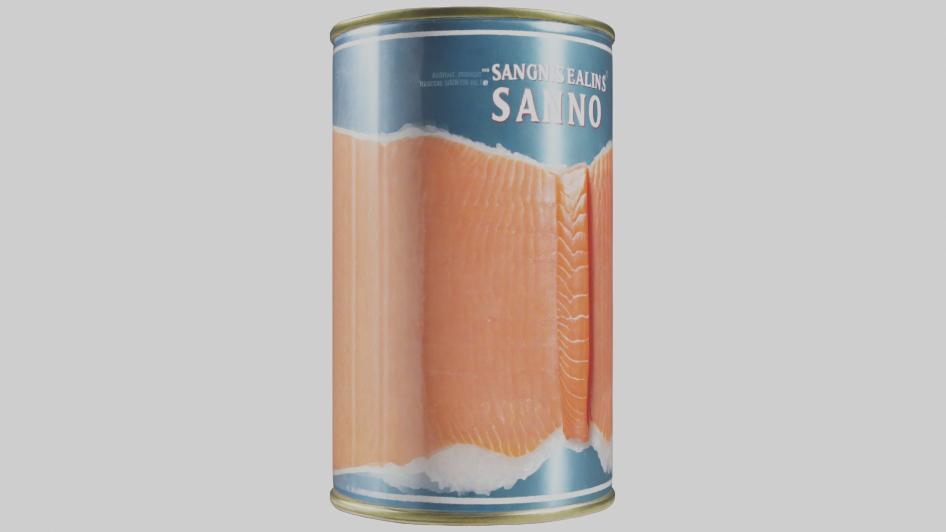 Canned Salmon model Low-poly 3D model_16