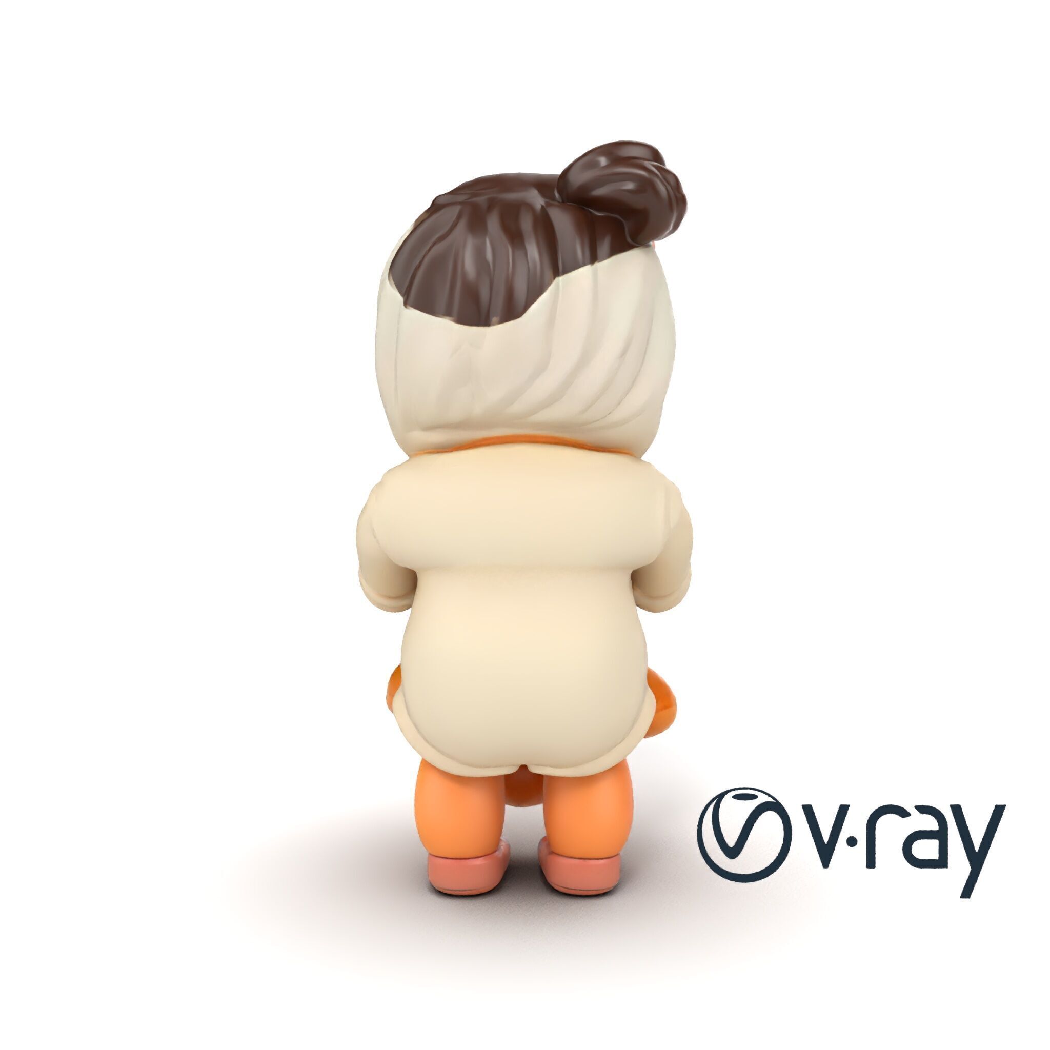 Toddler with Teddy Bear Collectible Toy model pack Low-poly 3D model_46