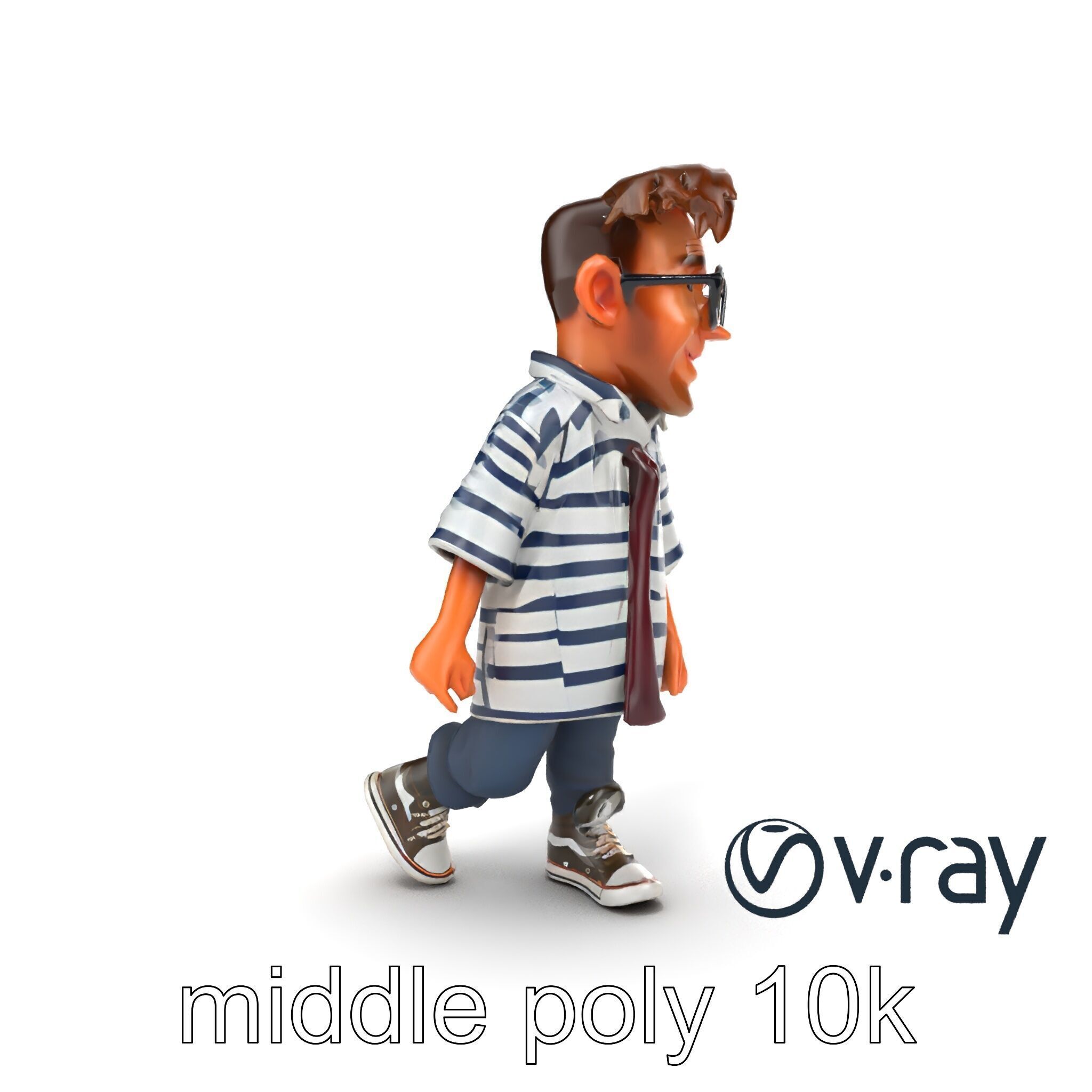 Toddler with Teddy Bear Collectible Toy model pack Low-poly 3D model_18