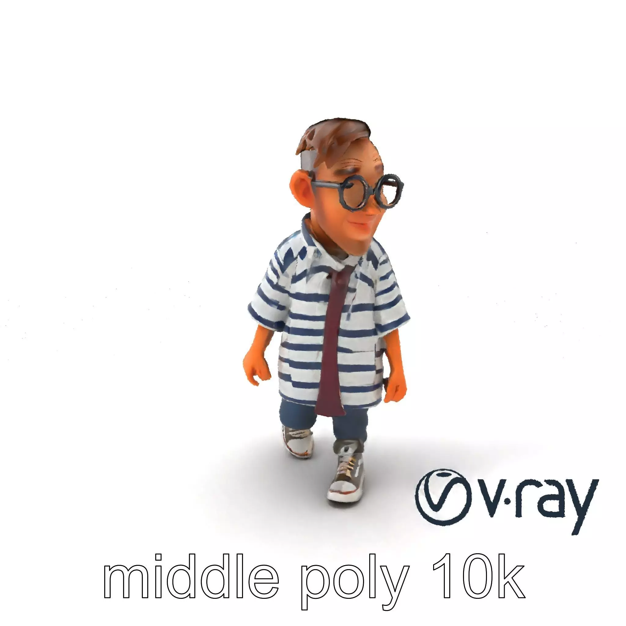 Toddler with Teddy Bear Collectible Toy model pack Low-poly 3D model_0