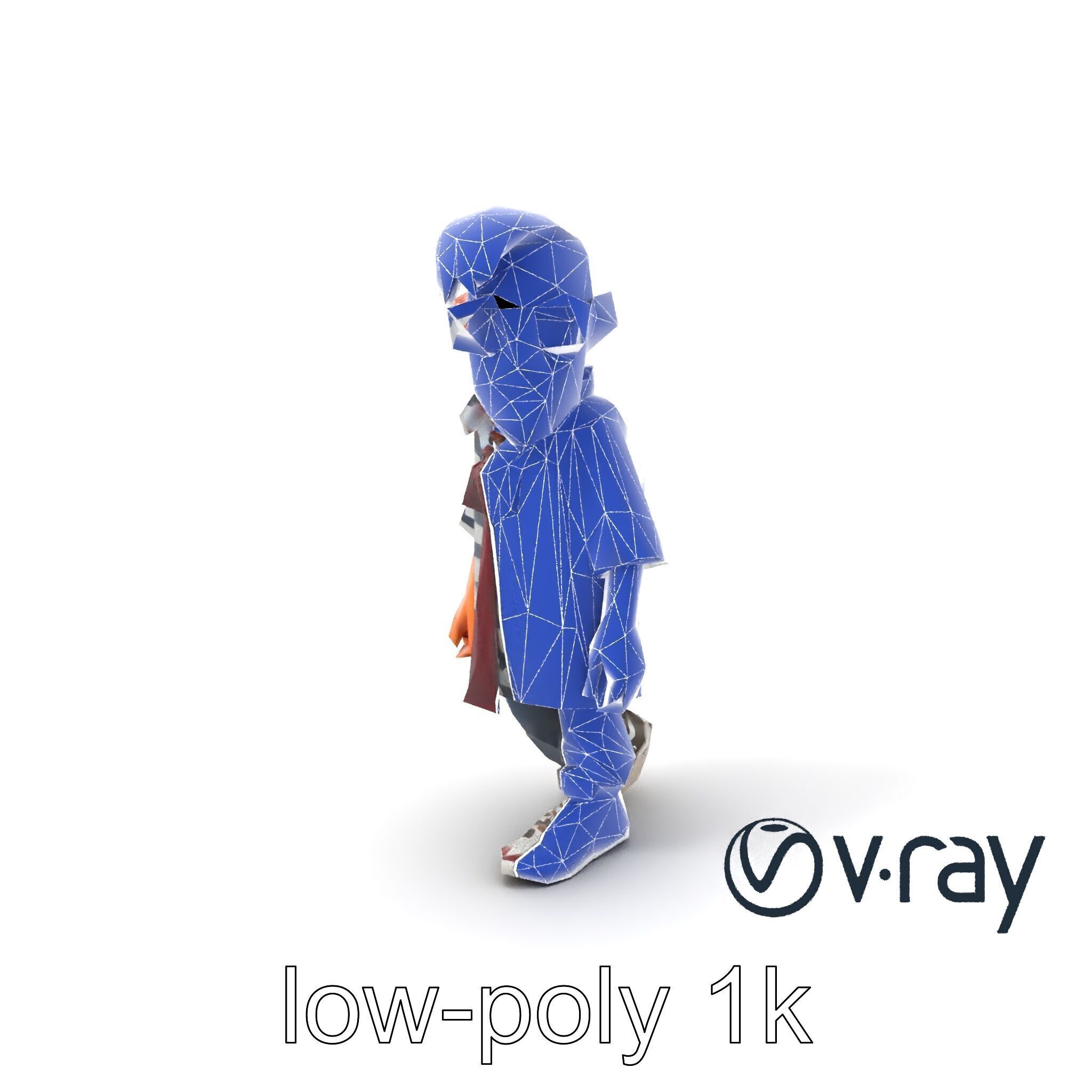 Toddler with Teddy Bear Collectible Toy model pack Low-poly 3D model_5