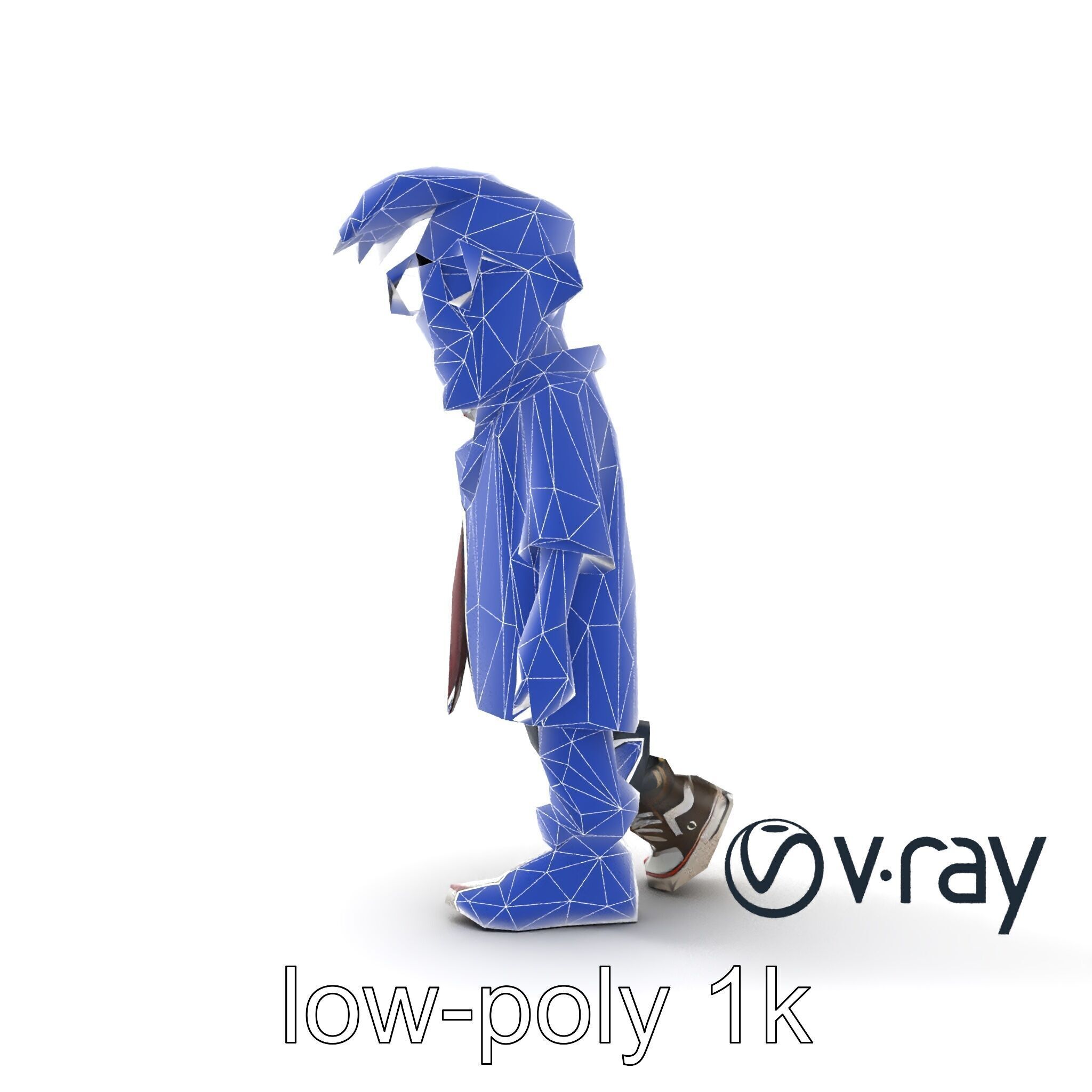 Toddler with Teddy Bear Collectible Toy model pack Low-poly 3D model_22