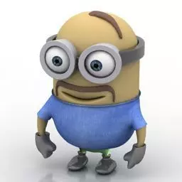 Toy Minion Low-poly 3D model_0