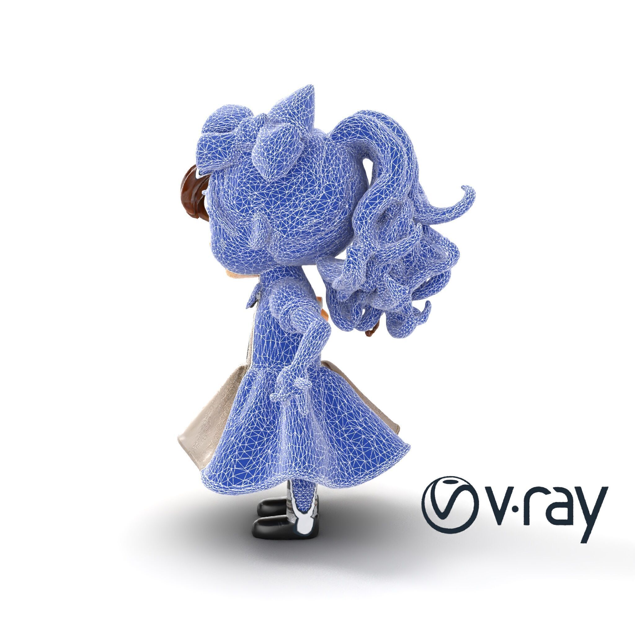 Sassy Twin Sister Doll Character model pack Low-poly 3D model_47