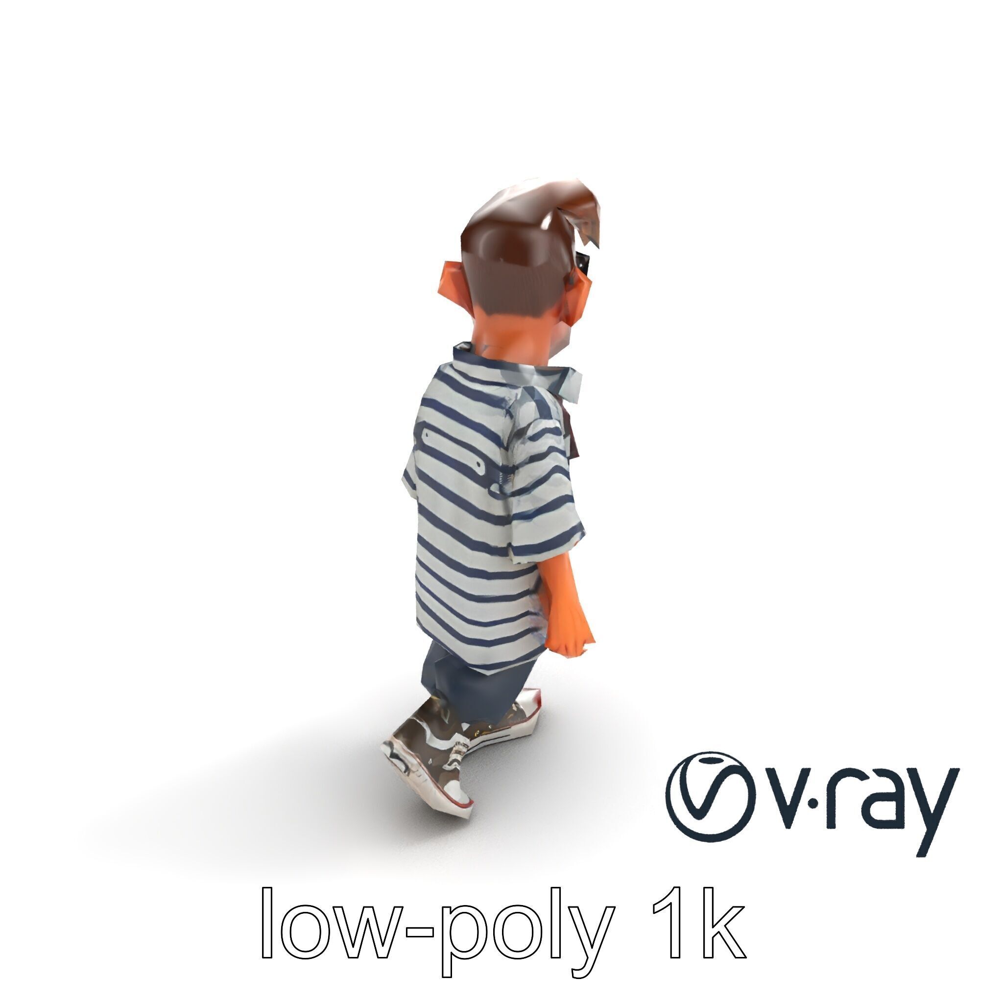 Sassy Twin Sister Doll Character model pack Low-poly 3D model_8