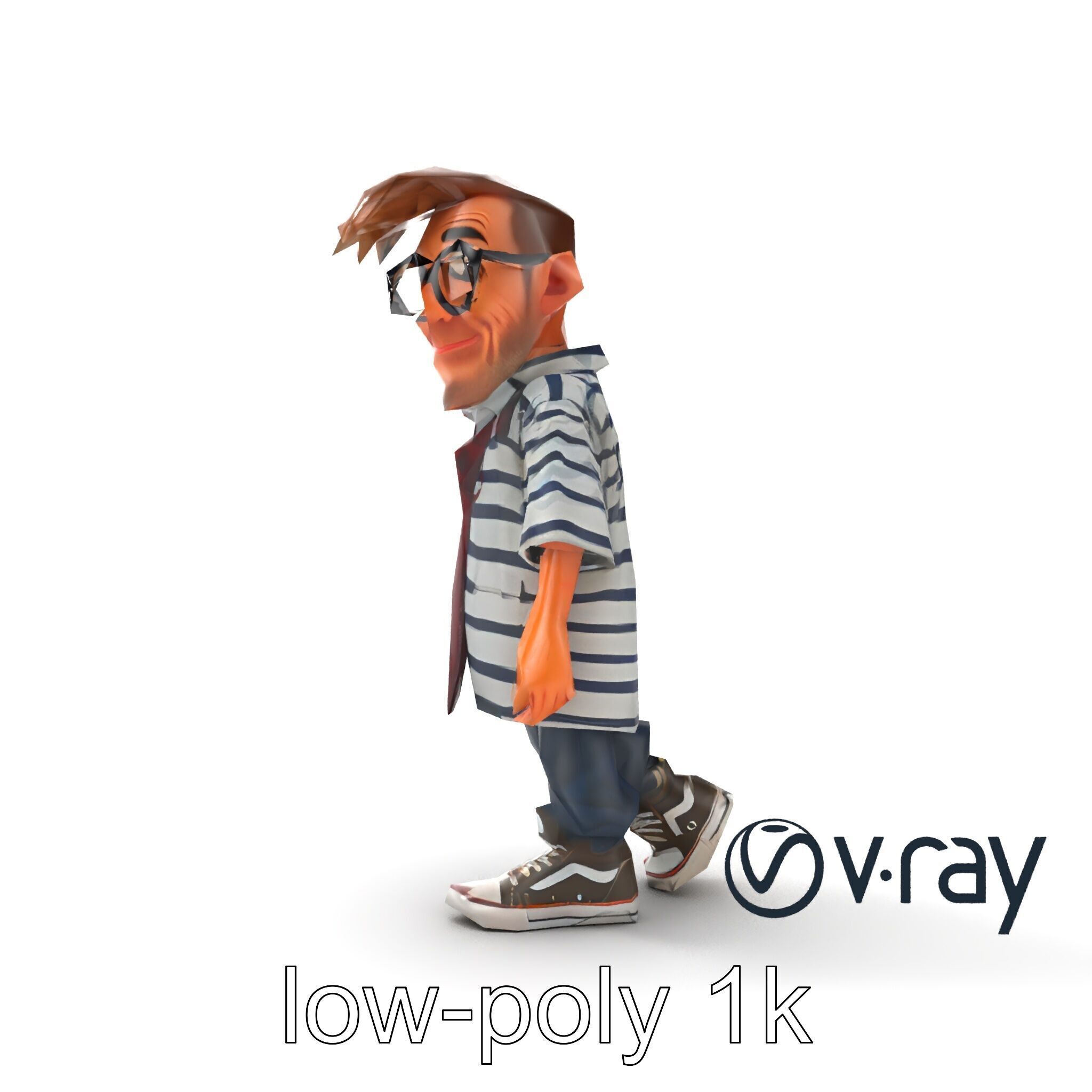 Sassy Twin Sister Doll Character model pack Low-poly 3D model_15